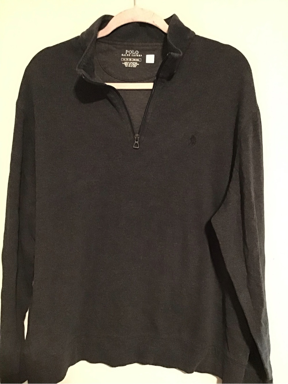Polo by Ralph Lauren Dark Gray Quarter-Zip Sweater